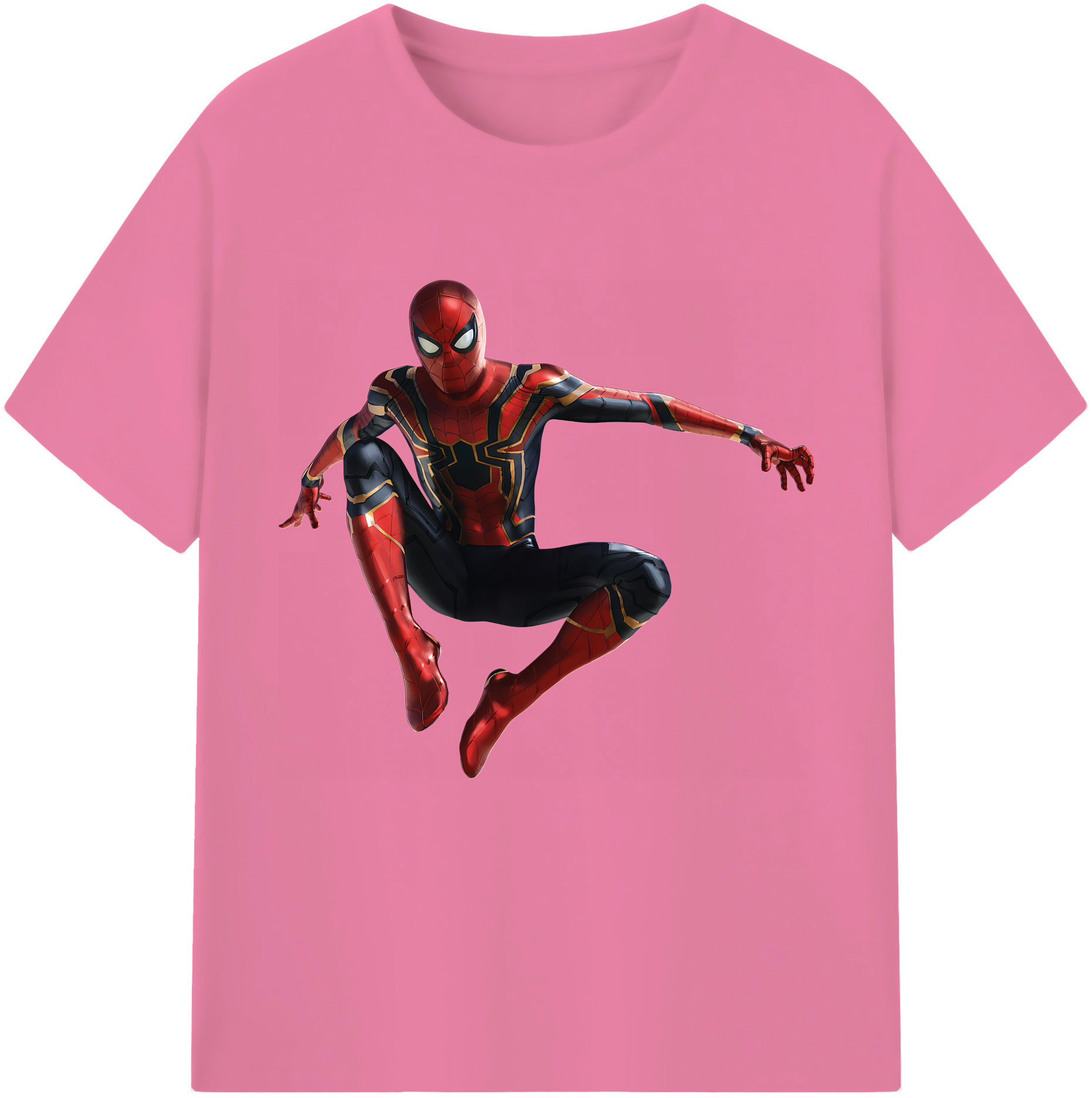 （画像用） Spider Man スパイダーマン 綿100％半袖Tシャツ（フロントプリント）
